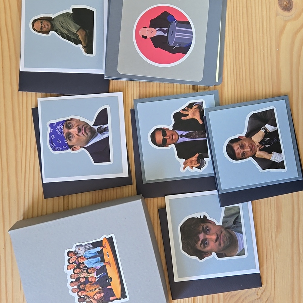 Handmade The Office Inspired Mini Cards & Sticky Notes Boxed Set